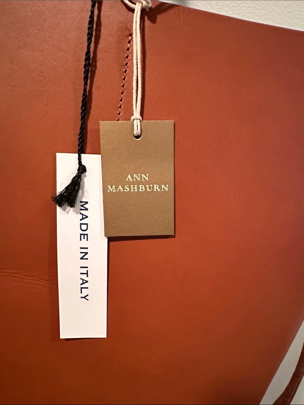 Ann Mashburn Large Camel Leather Soft Tote